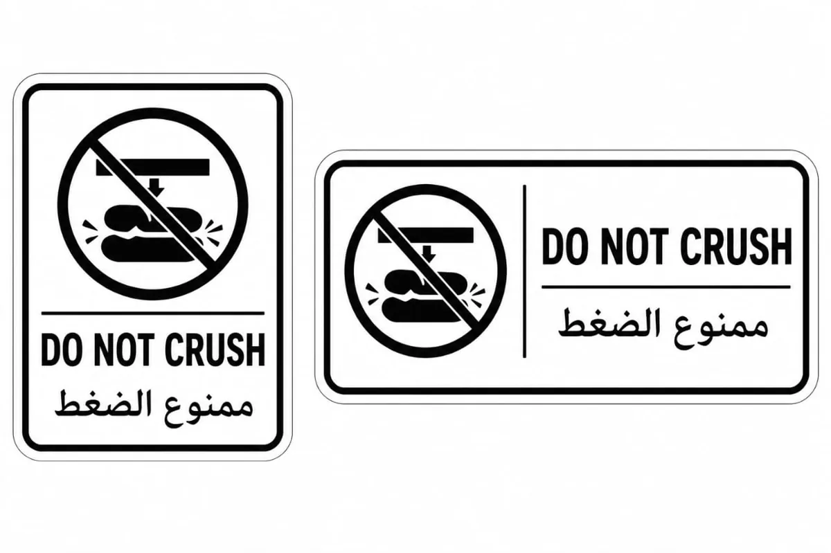 ممنوع الضغط — Ne pas écraser