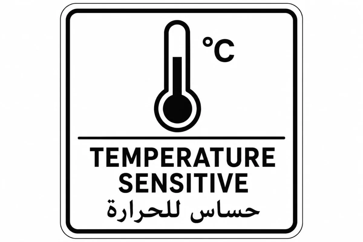 حساس للحرارة — Sensible à la température