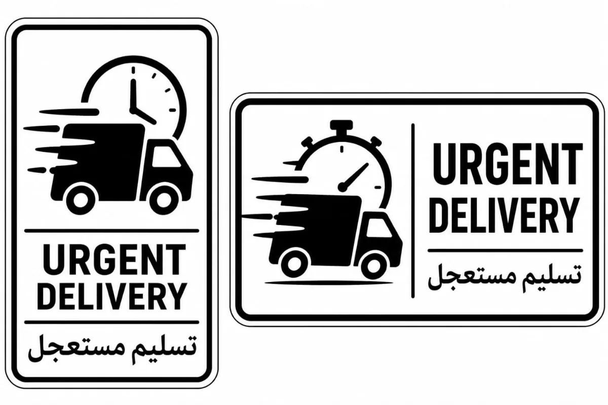 تسليم مستعجل — Livraison urgente