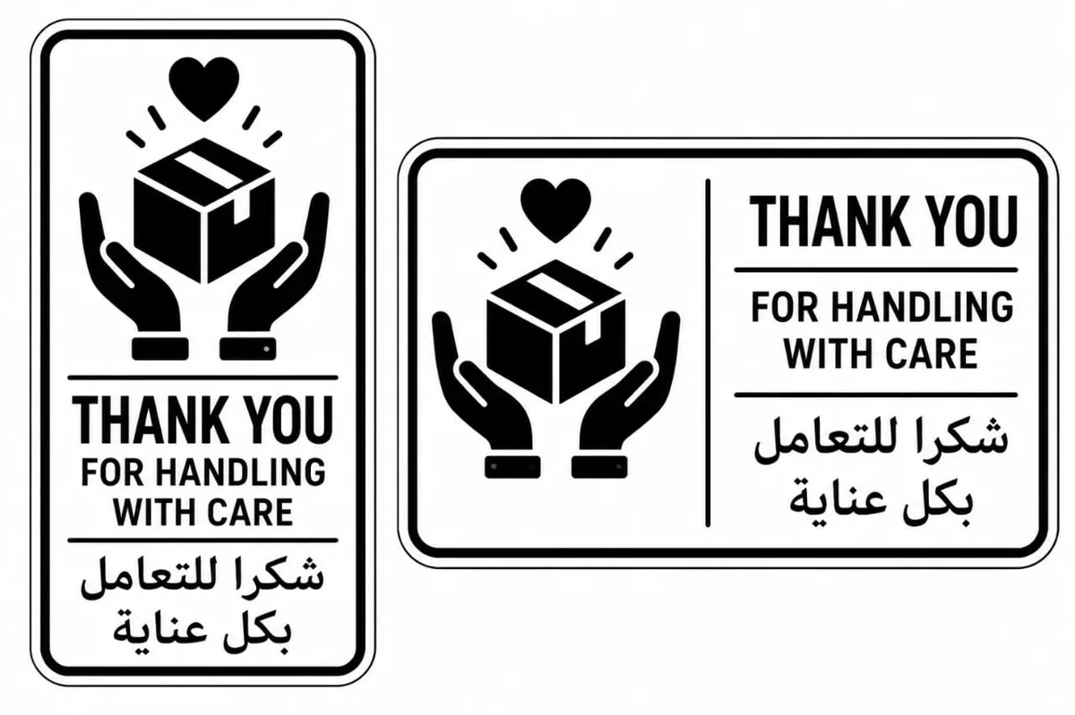 شكرا للتعامل بكل عناية — Merci de manipuler avec précaution