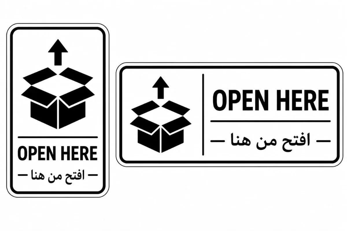 افتح من هنا — Ouvrir ici